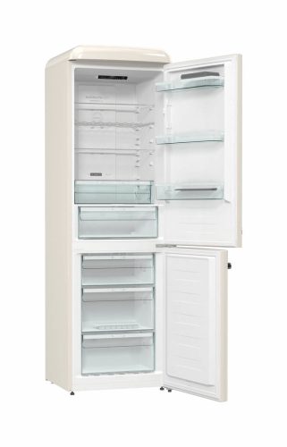 GORENJE, Gorenje ONRK619DC Kühl-/Gefrierkombination – Kühlschrank mit Gefrierfach freistehend – champagner