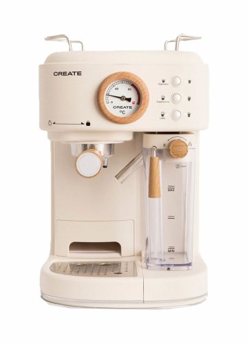 CREATE, CREATE Thera Matt Pro crema Halbautomatische Espressomaschine – Siebträgermaschine/Espressomaschine – creme