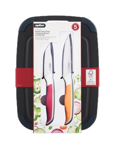 Zyliss, Zyliss Schneidebrett & 2-teiliges Messer-Set E910067 – Küchenmesser