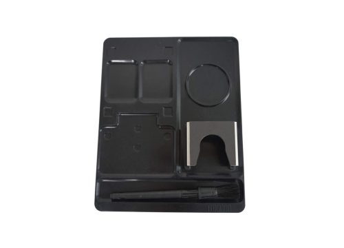 Eureka, Eureka Mignon Mat Kit / Silikonmatte, Tamperbase, Pinsel Silikonmatte – Siebträgermaschine Zubehör – schwarz
