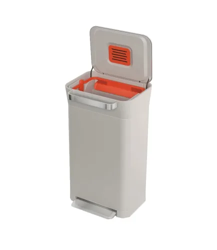 Joseph Joseph, Recyclingstation Joseph Joseph Titan Grau Edelstahl/Kunststoff 68.5 cm 30 l - Farbe: stein - Recyclingstation