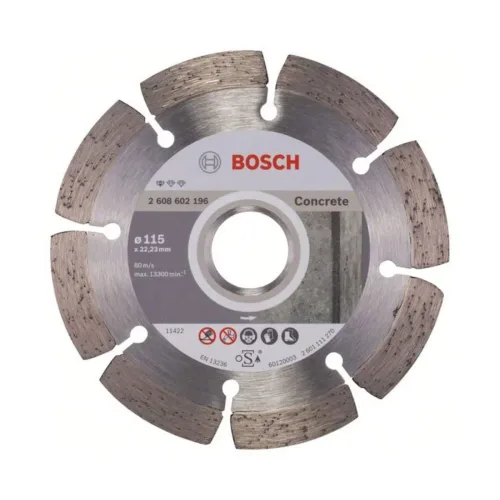 Bosch Accessories, Bosch Accessories 2608602196 Bosch Power Tools Diamanttrennscheibe Durchmesser 115 mm Bohrungs-Ø 22.23 mm Beton 1 St.
