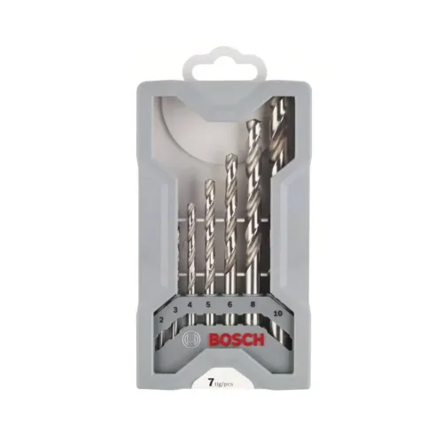 Bosch Accessories, Bosch Accessories 2608589295 HSS Metall-Spiralbohrer-Set 7teilig geschliffen DIN 338 Zylinderschaft 1 Set