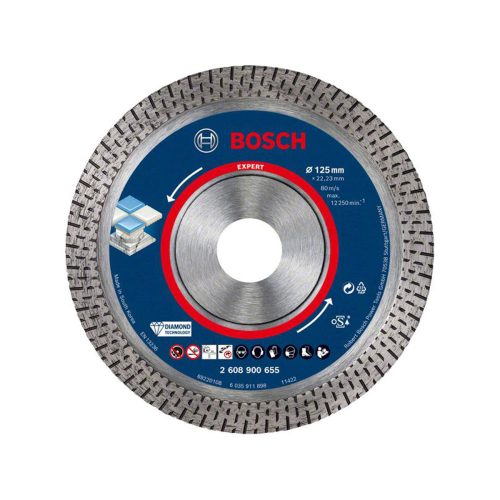 Bosch Accessories, Bosch Accessories 2608900655 EXPERT HardCeramic Diamanttrennscheibe Durchmesser 125 mm Bohrungs-Ø 22.23 mm Stein, Beton,
