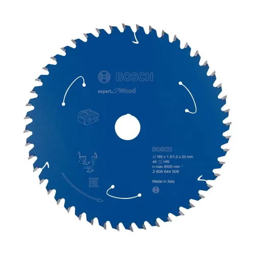 Bosch Accessories, Bosch Accessories Kreissägeblatt Ø 165x20x1,5mm 48 WZ HM Expert for Wood 2608644509 Kreissägeblatt 165 x 20 mm