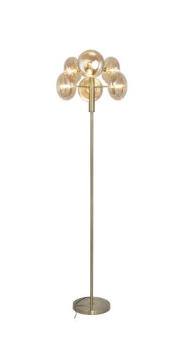 LIVIQUE, Stehlampe Explosion Braun Metall B 44 H 165 cm - Farbe: Bernstein - Stehlampe