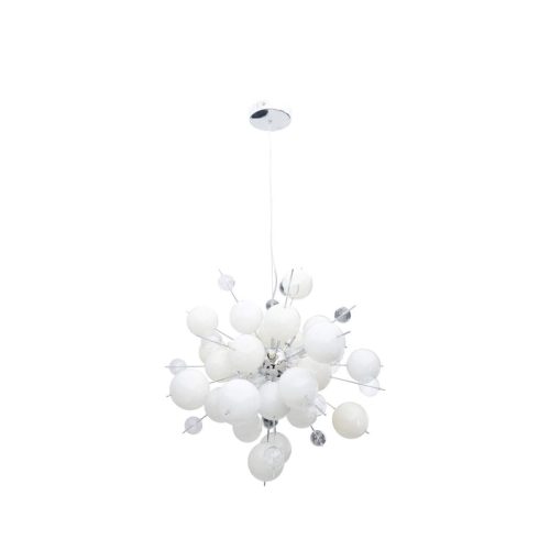 LIVIQUE, Pendellampe Explosion Weiss Metall B 65 H 150 cm - Material: Metall/Glas - Pendellampe