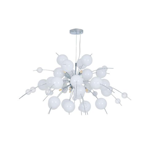 LIVIQUE, Pendellampe Explosion Edelstahl Metall B 98 H 150 cm - Farbe: chrom - Material: Metall/Glas - Pendellampe