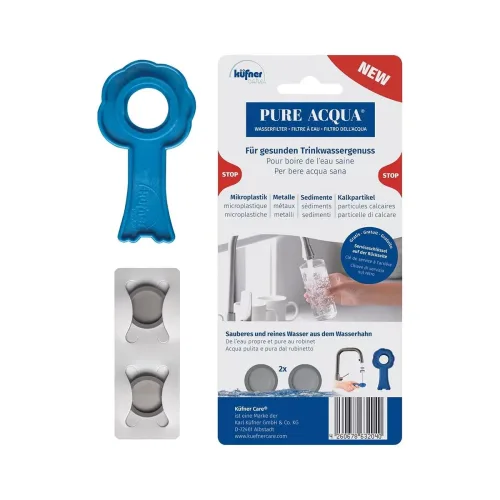 Pure Acqua, Pure Acqua Wasserfilter (2 Stück) mit Serviceschlüssel – weiss