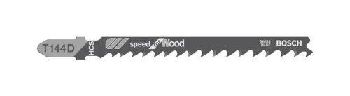 Bosch Accessories, Bosch Accessories 2608630040 Stichsägeblatt T 144 D Speed for Wood, 5er-Pack 5 St.