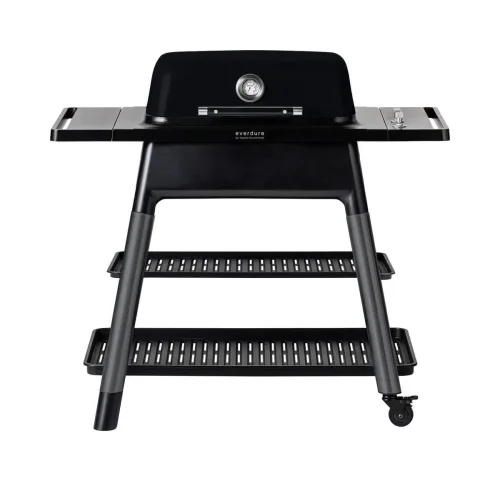 Everdure, Everdure FORCE Gasgrill, schwarz mit Doppelboden Gasgrill