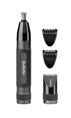 Babyliss, BaByliss Multifunktionstrimmer "Super-X Metal Nasen-, Ohren- & Augenbrauentrimmer" 4 Aufsätze