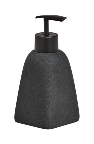 Zeller Present - Seifenspender Dark Stone 280 ml, Schwarz, One Size