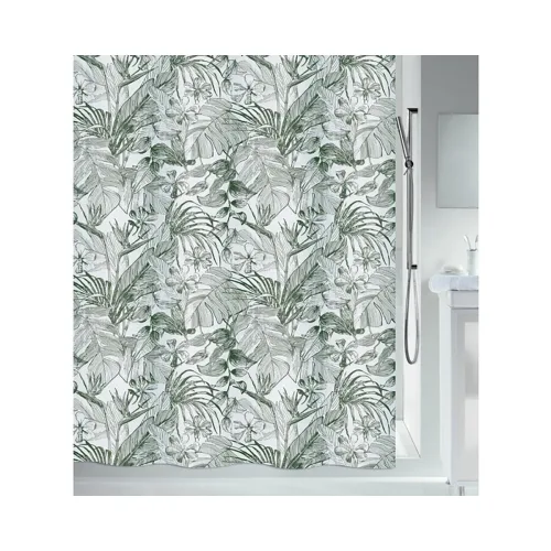 Spirella, Spirella Duschvorhang Textil Tropic 180X200 Dunkelgrün