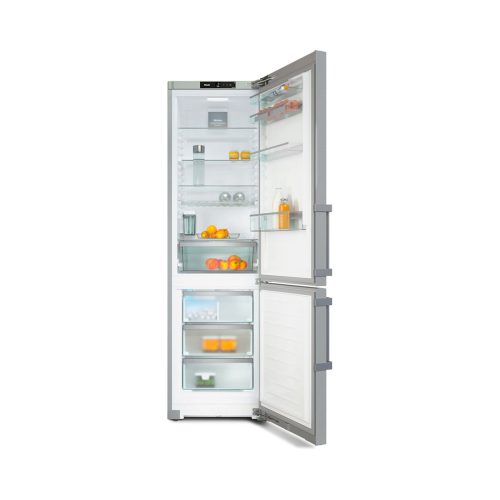 Miele, Miele KFN 4799 CDE CleanSteel Kühl-/Gefrierkombination – Kühlschrank mit Gefrierfach freistehend – edelstahl