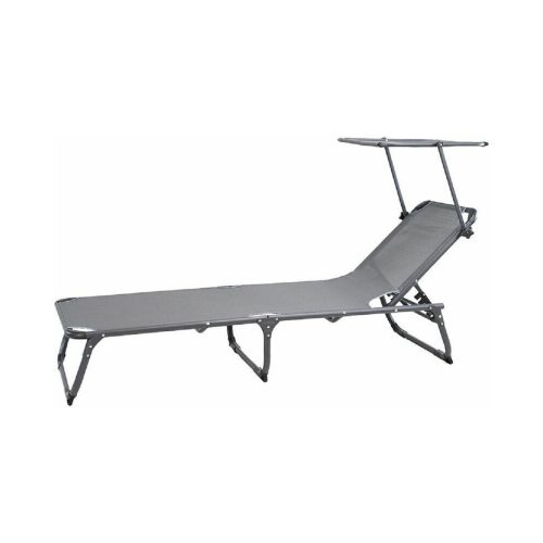 Contini, CONTINI, Gartenmöbel, CONTINI Sonnenliege mit Dach anthrazit, Produkte & Wohnen