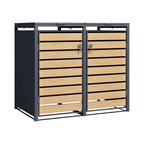 Holmberg, Holmberg, Unsere Neuheiten, Holmberg Mülltonnenbox für 2x 60L/120L/240L Boxen 2 Türen, Produkte & Wohnen