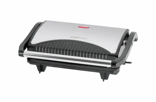 Clatronic, Clatronic MG 3519 Elektro Kontaktgrill Schwarz, Edelstahl