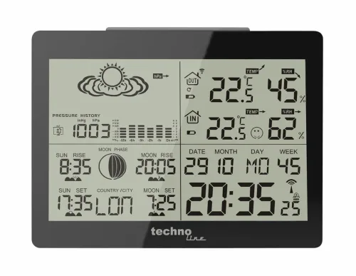 TechnoLine, Technoline WS 6760 Wetterstation – schwarz