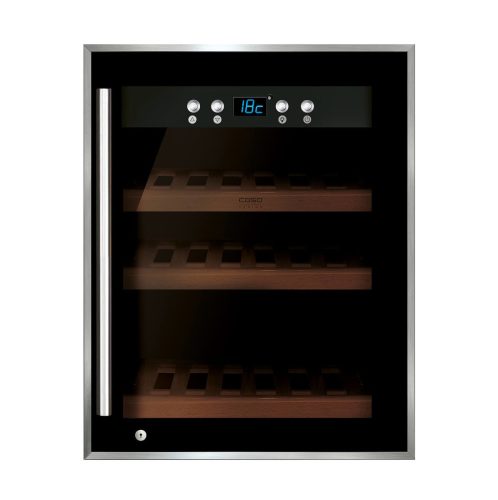 CASO, Caso WineSafe 12 black Weinkühlschrank – Weinkühlschrank freistehend – schwarz