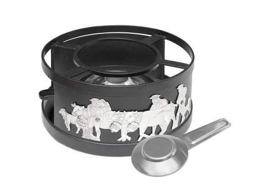 undefined, Fondue "Heidi Cheese Line Rechaud Appenzell Silber"