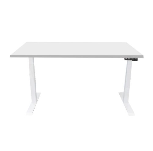 Contini, CONTINI, Unsere Neuheiten, CONTINI höhenverstellbarer Bürotisch 2.0x0.9m grau / Gestell weiss RAL9016, Produkte & Wohnen