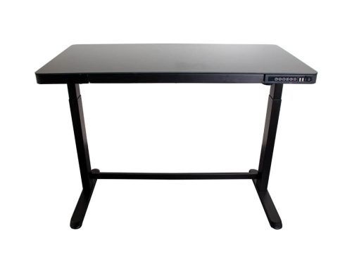 Contini, CONTINI, Unsere Neuheiten, CONTINI höhenverstellbarer Bürotisch 1.2x0.6m schwarz Glas Arbeitsfläche, Produkte & Wohnen