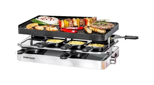 Rommelsbacher, Rommelsbacher RC 1400 Raclettegrill – Raclette Ofen/Raclette Grill – grau