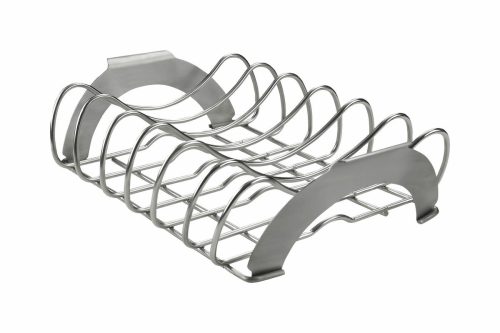 Napoleon, Napoleon PRO Spare Rib Halter Edelstahl – Grill Ablage/Grill Rollwagen/Grill Erweiterung