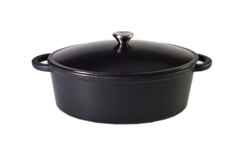 Nouvel, Nouvel Gussbräter oval 6.5 l schwarz – Topf/Kochtopf