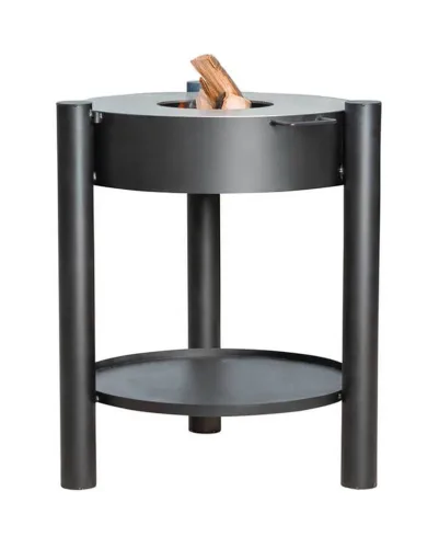 Nouvel, Nouvel Tondo 60 cm schwarz Planchagrill – Feuerschale/Feuerstelle – edelstahl / schwarz