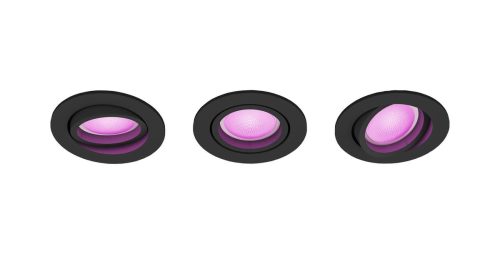 Philips Hue, Philips Hue White & Col. Amb. Centura Spot 3 flg. Schwarz Einbauleuchte – Deckenlampe/Wandlampe