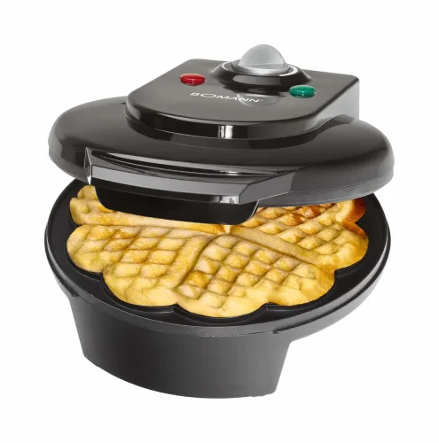 Bomann, Bomann WA 5018 CB Waffelautomat – Waffeleisen/Brezeleisen – schwarz