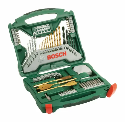 Bosch Accessories, Bosch Accessories 2607019329 X-Line 70teilig Bohrer- und Bit-Sortiment Metall, Stein, Beton, Holz, Mauerwerk