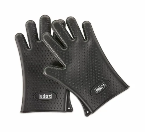 WEBER, Weber Silikon-Grillhandschuhe – Weber Grillschürze/Grillhandschuhe – schwarz