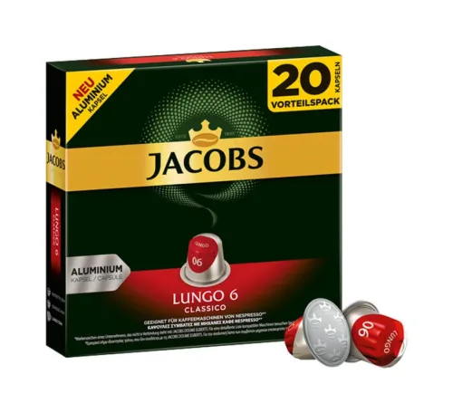 Jacobs, Jacobs BigPack Lungo Classico Kaffeekapseln – Nespresso Kapseln
