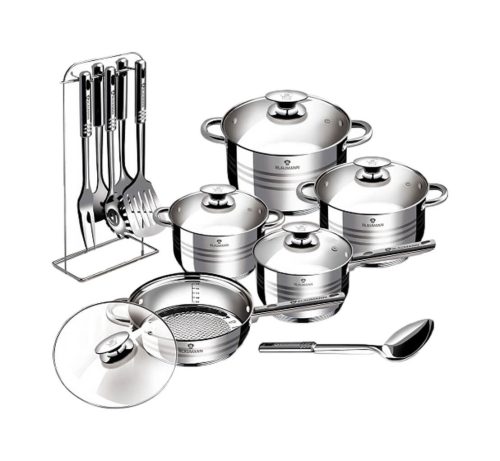 Blaumann, Blaumann, Unsere Neuheiten, Blaumann 17-teiliges Topfset Edelstahl + Kochbesteck Gourmet Line, Produkte & Wohnen