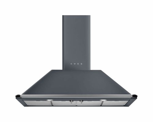SMEG, Smeg KT110GRE Dunstabzugshaube 60cm – Wandhaube/Dunstabzugshaube Wand – grau