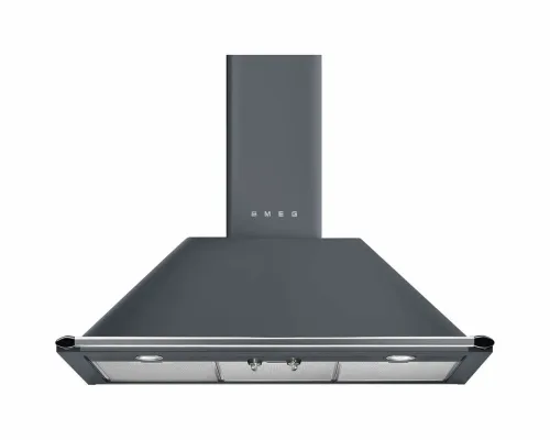 SMEG, Smeg KT90GRE Dunstabzugshaube 60cm – Wandhaube/Dunstabzugshaube Wand – grau