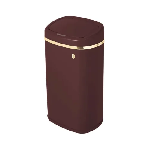 Berlinger Haus, Design Abfalleimer aus Metall, mit Sensor, 58l, bordeaux