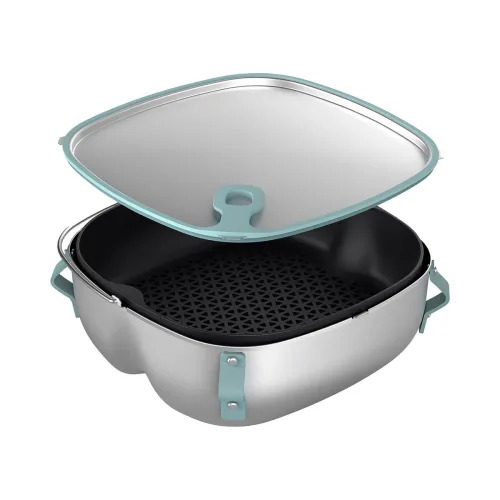 Philips, Philips HD9960/00 2-in-1-Set Zubehör Zubehör zum Dämpfen und Braten Airfryer Zubehör zum Dämpfen und Braten – Friteuse Zubehör – grau