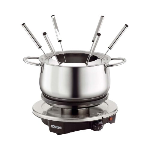 Koenig, KOENIG Fondue "Bourguignonne/ Chinoise 8 Teile, Silber"