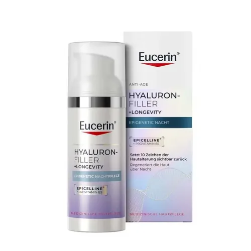 Beiersdorf AG Eucerin, Eucerin HYALURON-FILLER + LONGEVITY EPIGENETIC NACHT +20% sparen* 50 ml Nachtcreme