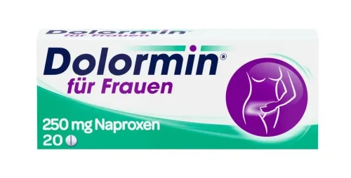 Dolormin für Frauen bei Regelschmerzen mit Naproxen