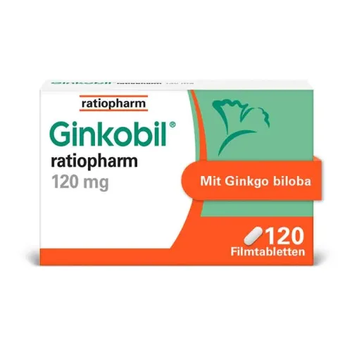 ratiopharm GmbH, Ginkobil ratiopharm 120mg mit Ginkgo biloba 120 St Filmtabletten