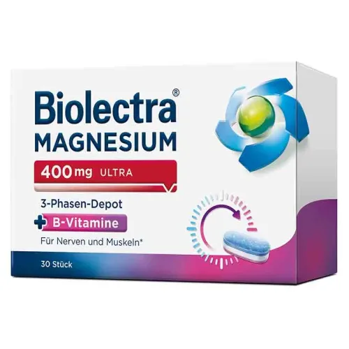 Hermes Arzneimittel GmbH, Biolectra MAGNESIUM 400 mg ultra 3-Phasen-Depot +10 % Rabatt* 30 St Tabletten