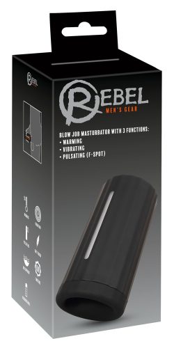 Rebel, ?Blow Job Masturbator with 3 Functions? mit Vibration, Klopf- und Wärmefunktion