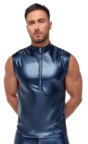 NEK, Shirt im Blue Metallic-Mattlook