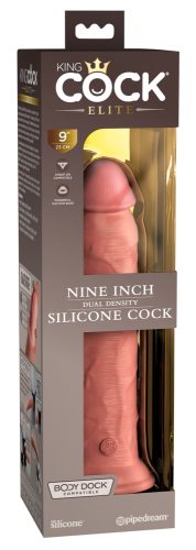 King Cock Elite, Naturdildo ?9? Dual Density Silicone Cock? mit extra starkem Saugfuß