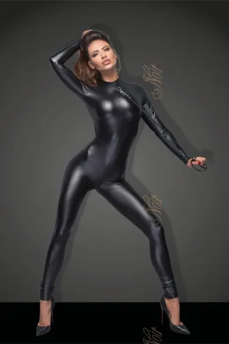 Noir Handmade, Noir-Handmade Diva F162 Catsuit[Black-M], M - Amorana